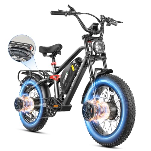 (2025 Upgraded) Eahora X7 Peak 3000W Dual Motor Electric Bike for Adults 48V 20A 30-33MPH 80-120Miles Long Range Adult EBike Dual Hydraulic Brakes Full Suspension Electric Bicycle