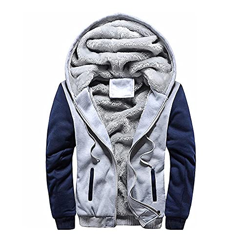 Mens Mens M-5XL Hoodie Winter Warm Fleece Zipper Jacket Outwear Coat Hoodies for Men Fashion Hoodies