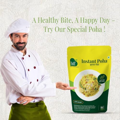 Image of Instant Poha Pack of 2 (90g Each) | Ready-to-Eat Indian Breakfast Mix | Just Add Hot Water | Portable Pack for Travel, Office, or Home | Simple & Easy Meal Solution