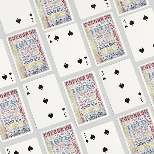 Lantern Press Colorado, 52 cartas de poker miniatura 4