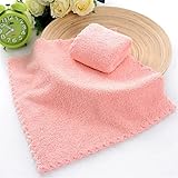RTBBYU 30x30cm 5pcs Superfine Fiber Cartoon Melange Child Towel Hand Towel Pinafore Home Cleaning (