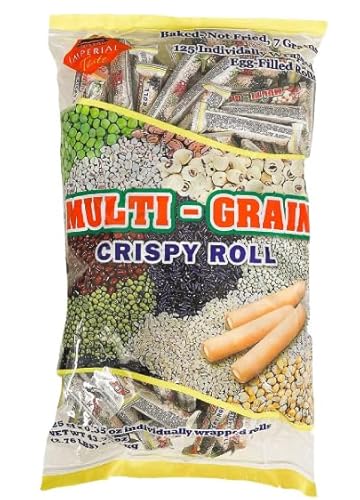 Multi Grain Crispy Roll, 0.35 oz | 7 Natural Grains, Zero Preservatives, Individually Wrapped Healthy Snack, Value Pack (125-Count) 2.76 LB