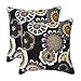 Pillow Perfect Outdoor/Indoor Crosby Ebony Throw Pillows, 2 Count (Pack of 1), Black