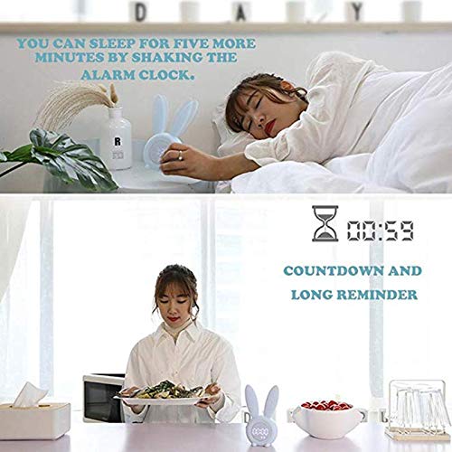 Fablcrew Luce Notturna di Controllo vocale Luce Notturna Sveglia Sveglia del Coniglio Dimensioni: 175 * 94 * 72,55 mm - Image 6