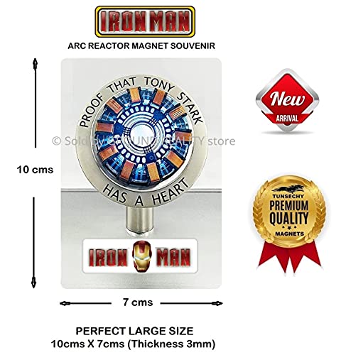 Image of Superhero Ironman Arc Reactor Nanotech Waterproof Digital Picture Magnet. Large Size 10cms x 7cms; Multi Color 1 Piece Ironman Arc Reactor Office Fridge Magnet. Iron Man Gift Souvenir AV-51