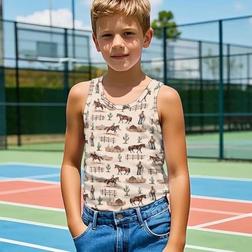 DISNIMO Soft Undershirt Tank Top for Boys Toddler Sleeveless Tank Shirts Quick Dry4