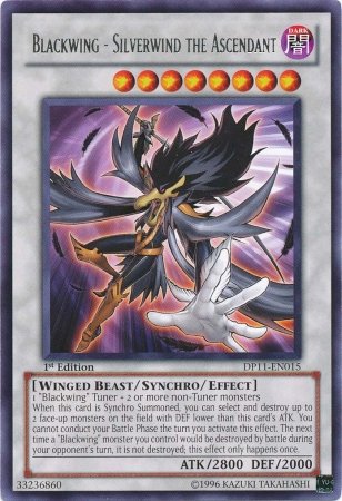 Amazon.com: Yu-Gi-Oh! - Blackwing - Silverwind The Ascendant (DP11-EN015) -  Duelist Pack 11: Crow - 1st Edition