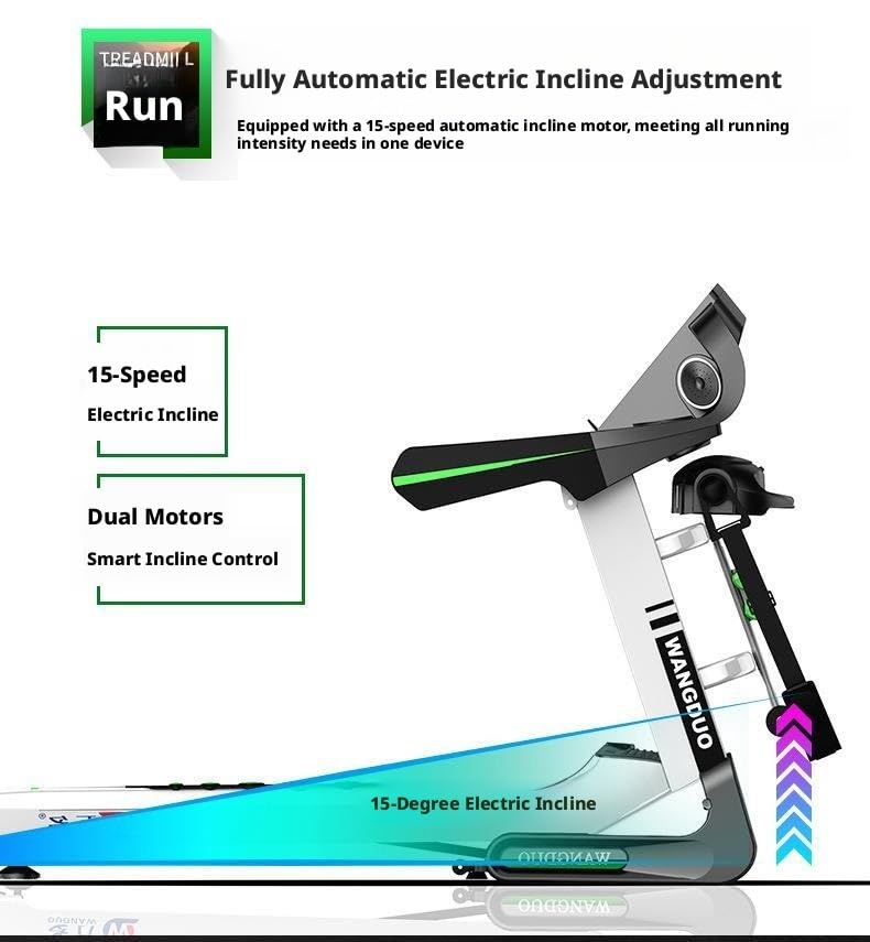 Image of Foldable Treadmill,Fitness Mini Multifunctional Electric Ultra Quiet, Suitable for Home, Gym, Business Office Use