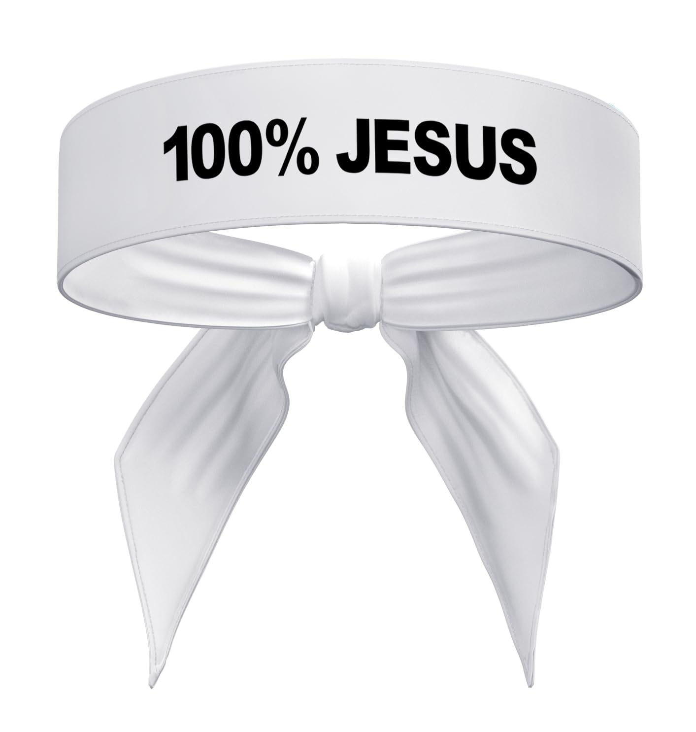 B3 U ATHLETICS100% Jesus Sports Head Tie Headband Wrestling White Black Athletic Fitness Stretch Sweatband Ninja Tie Bandana Headwrap Moisture Wicking Soccer Fútbol Football