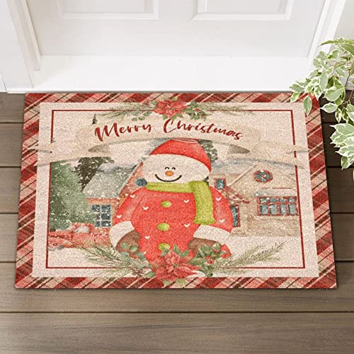Kokosfaser-Fußmatte, strapazierfähig, Schneemann, Freude, Weihnachten,...