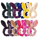 SUSULU Hair Scrunchies Velvet Scrunchy Elastic Hair Ties Twist Knot Hair Bands Women Ponytail Accessories Pack of 12pcs