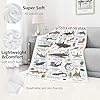 Shark Blanket Gifts for Kids Boys Girls Shark Lovers Types of Sharks Plush Cozy Flannel Cute Animal Educational Throw Sheet 50" X 40" Decor for Couch Daycare Nap Birthday Decorations Bedroom #2