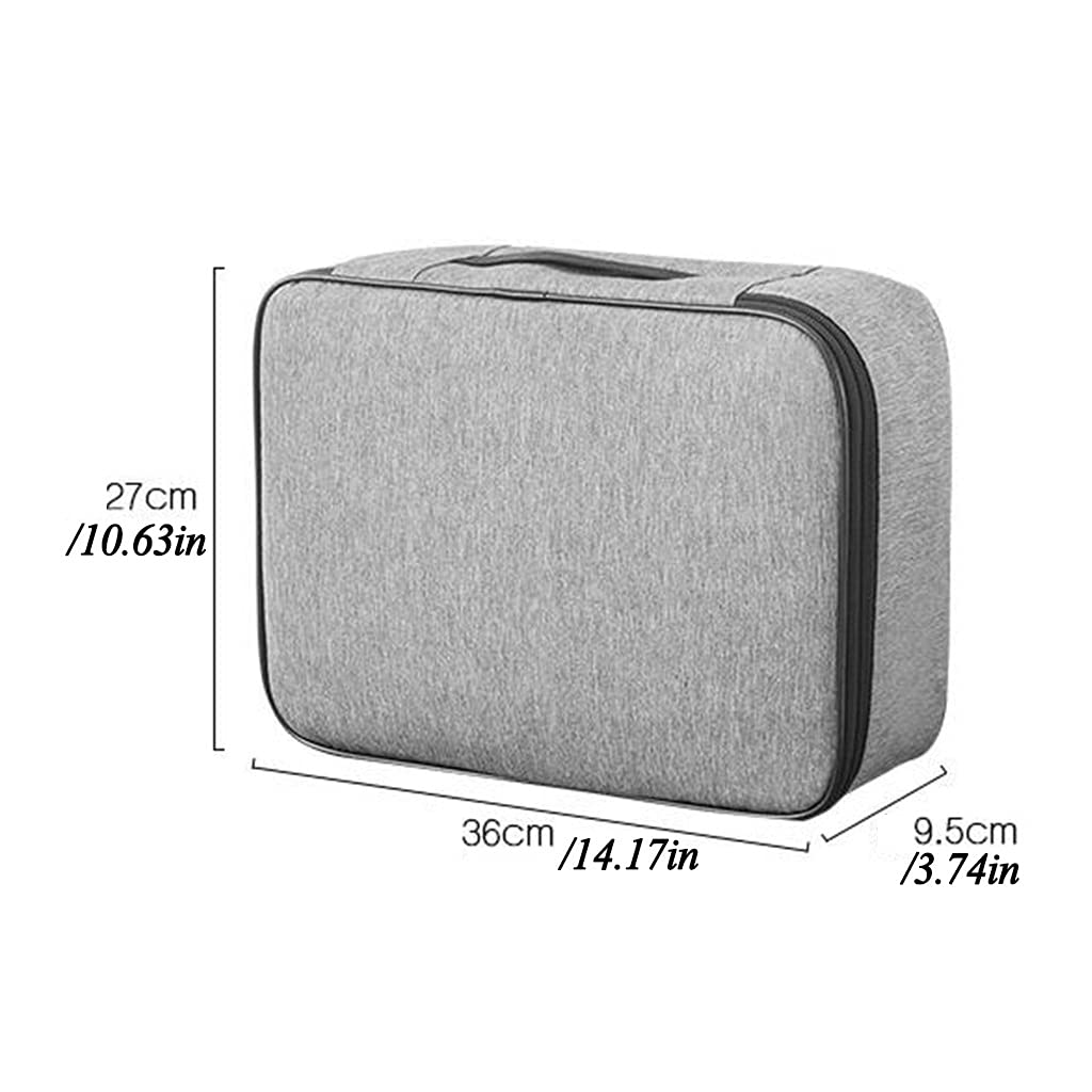 Busta per documenti, Portadocumenti con cerniera, borse organizer for documenti for lavoro, organizzazione domestica e conservazione(Grey)