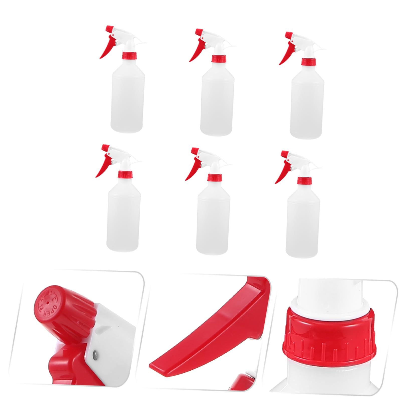 ifundom Pack de 6 Botellas de Spray de Plástico de 500ml, Pulverizador Portátil Prueba de Fugas Adecuado para Plantas y Uso en Viajes Color Aleatorio