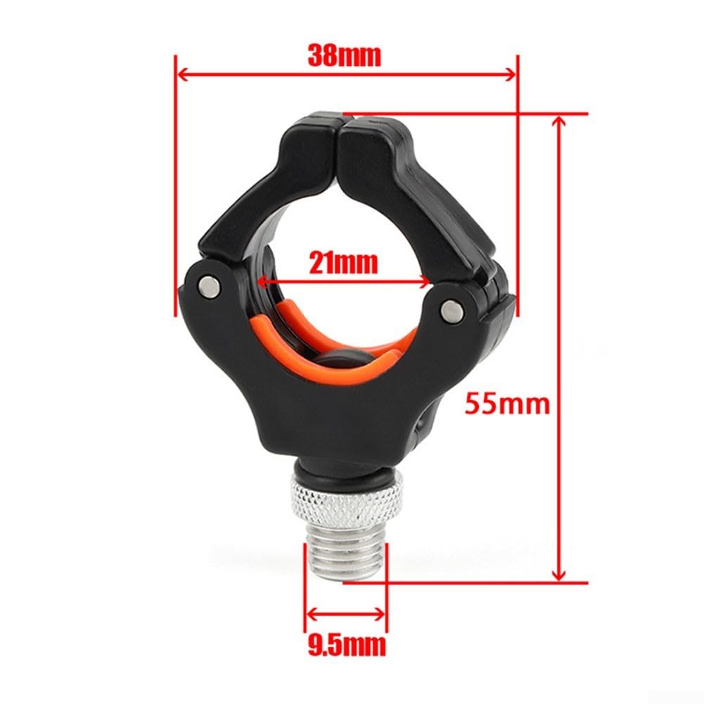 Lot De 4 Supports Pour Canne à Pêche Carpe – Clip Magnétique, Filetage 3/8", Diamètre Max 21 Mm