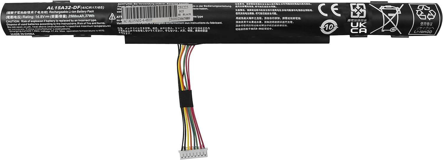 Hubei AL15A32 (4ICR17 / 65) KT.00403.025 KT.004B3.025 laptop batterij voor Acer Aspire E5-422 E5-573 E5-573T E5-522 E5-473A E5-473G E5-474G F5-572G E5-573G E5-574 E5-574G E5-773 E5-773G (14,8 V 37 Wh