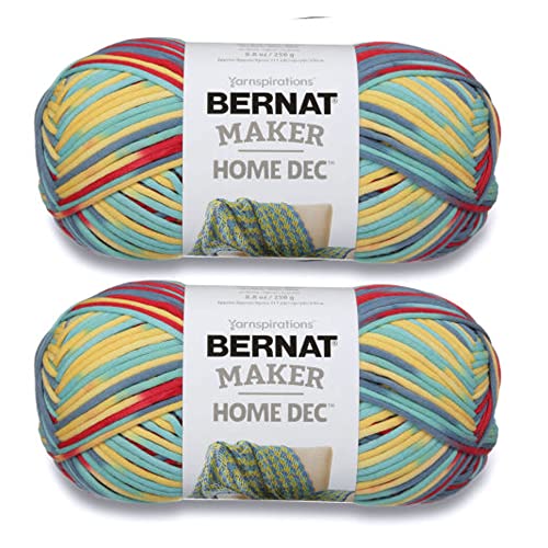 Image of Bernat Maker Home Dec Fiesta Varg Yarn - 2 Pack of 250g /8.8oz - Cotton - 5 Bulky - 317 Yards - Knitting, Crochet, Crafts & Amigurumi