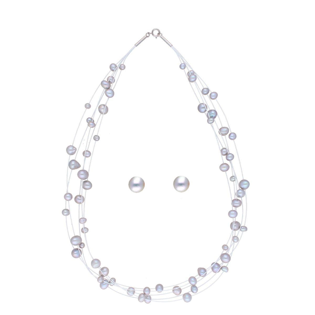 Sri Jagdamba Pearls Jabala 5 Lines Pearl set for Women | Necklace Set for Women and Girls With Certificate of Authenticity AAA Quality-image-19