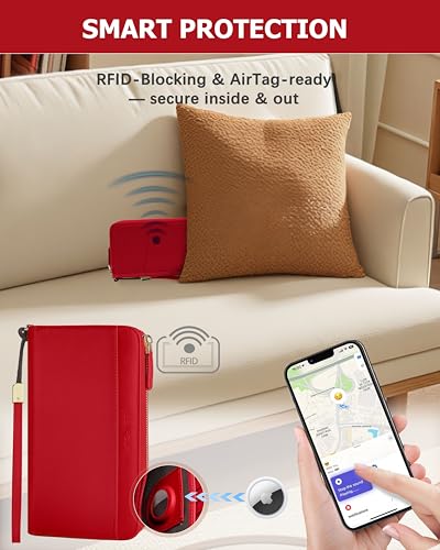 Image of Large Wallet for Women, Clutch Wallet with Passport Holder