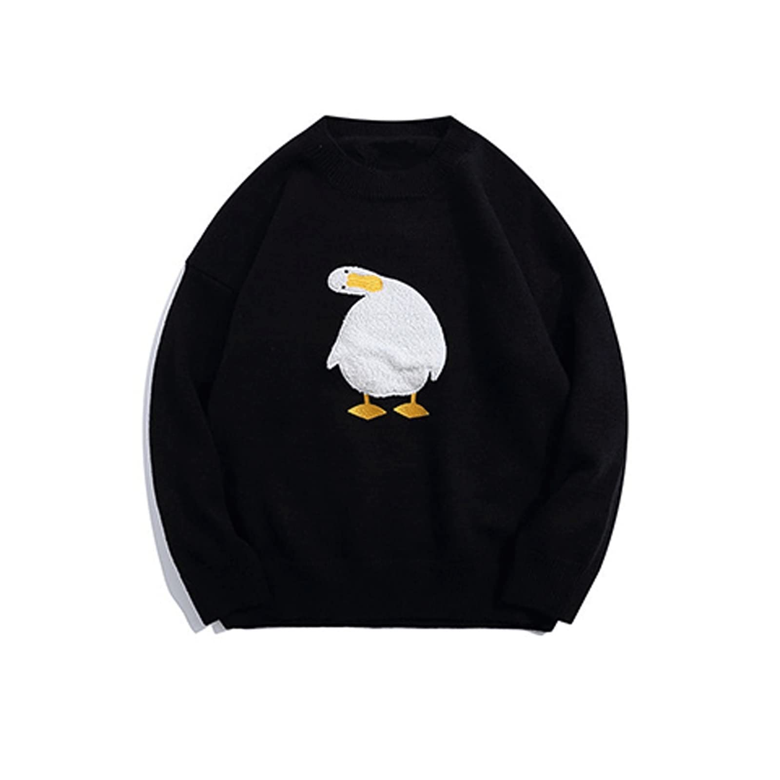 Psampa Long sleeve shirt Cut ripped hole loose and lazy wind pullover hair street hip-hop solid color knitted sweater jacket (Color : Hortel�, Size : M)