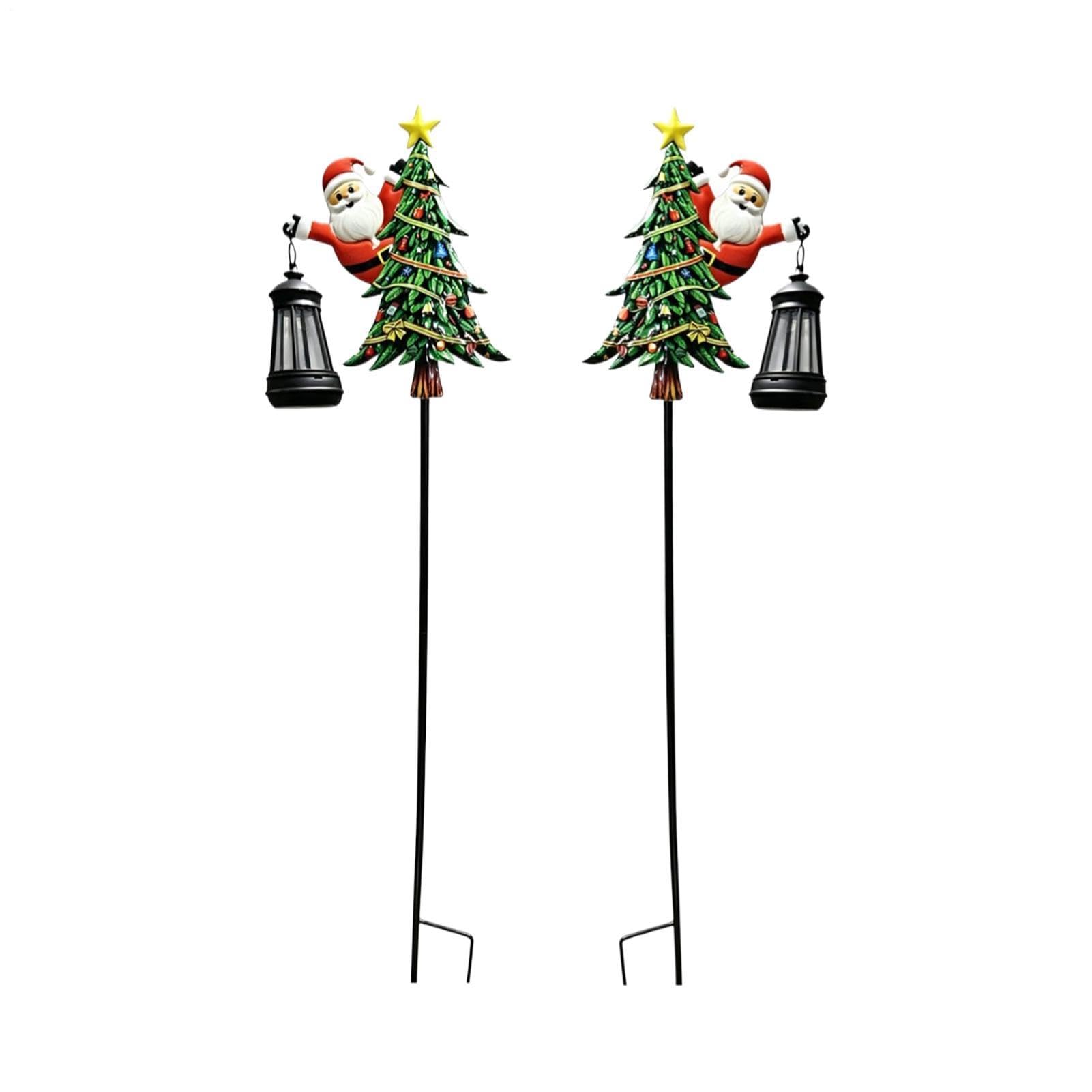 Lanterne de Noël Solaire pour Jardin Lot de 2 2 lanternes de jardin Père