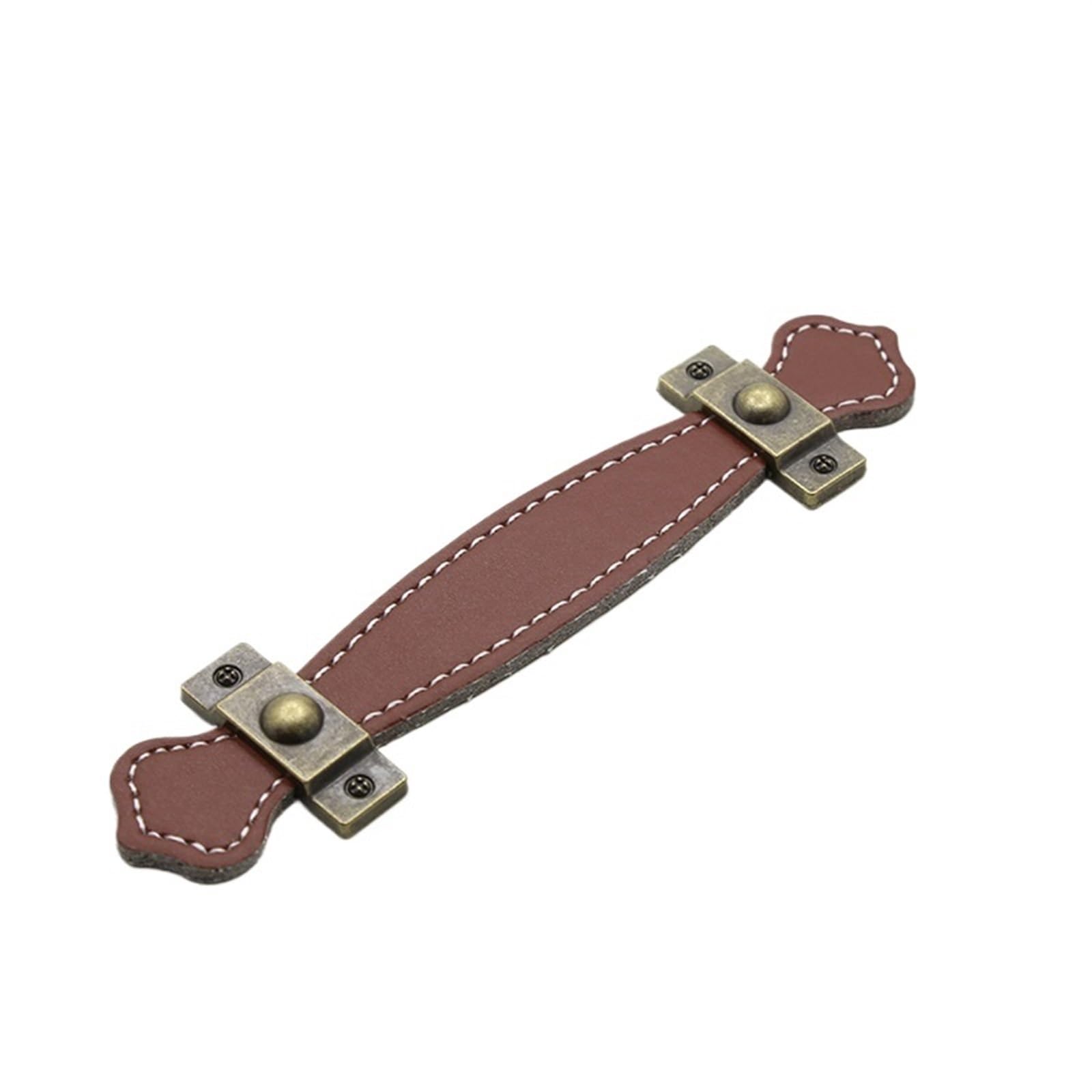 CQAHDSEVF Leather Drawer Pulls, Leather Drawer Knobs Multicolor 96/128mm(Brown,96mm)