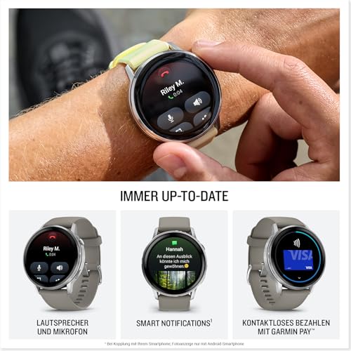 Garmin Venu 4, 45 mm, GPS-Fitness-Smartwach, Schwarz/Schiefergrau