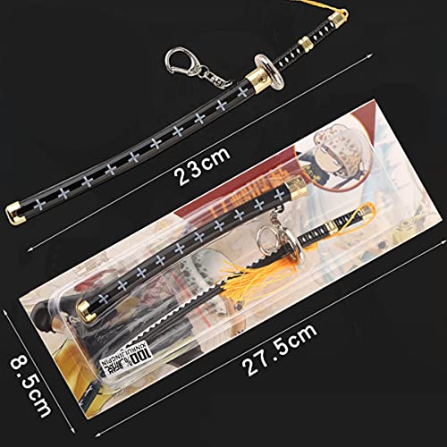 Diyoohomy Anime Roronoa Zoro Figures Sword Keychains Mini Japanese Katana Cosplay Action Key Chain Tiny Weapon Fans Gift (Trafalgar Law) #TOP4