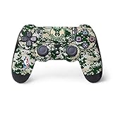 Skinit Decal Gaming Skin for PS4 Pro/Slim Controller - Officially Licensed NBA Milwaukee Bucks Camo Digi Design
