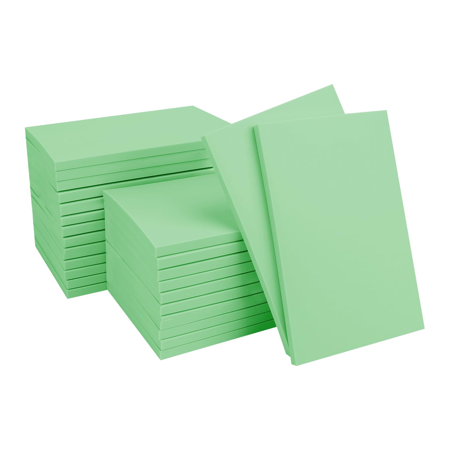 KUKLIPJIM 25 Pcs 4x6" Rubber Linoleum Stamp Carving Blocks for Printmaking, Artists, Crafts and More (Green)