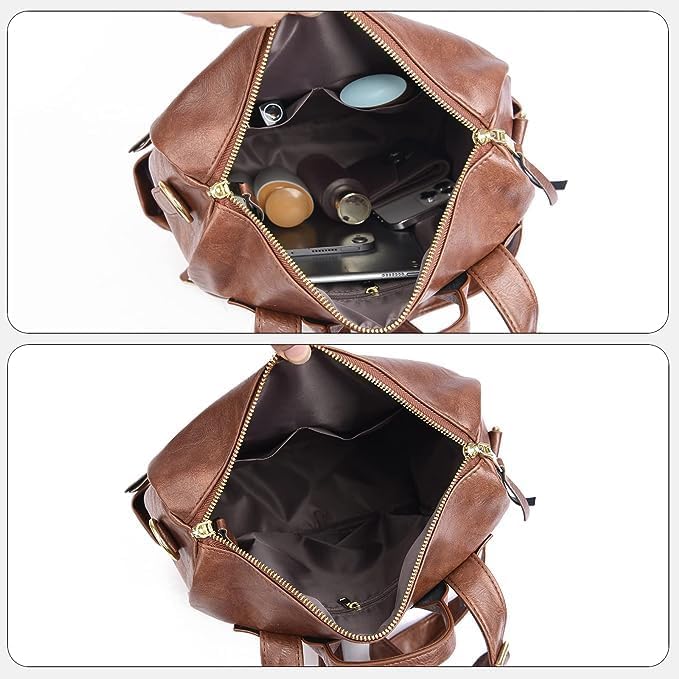 ProArch Stylish Suede Leather Anti Theft Women's Fashion Backpack | Sling | Shoulder | Handbag | Ladies Purse | College Bag for Girls | Crossbody | Casual | Daypack 4