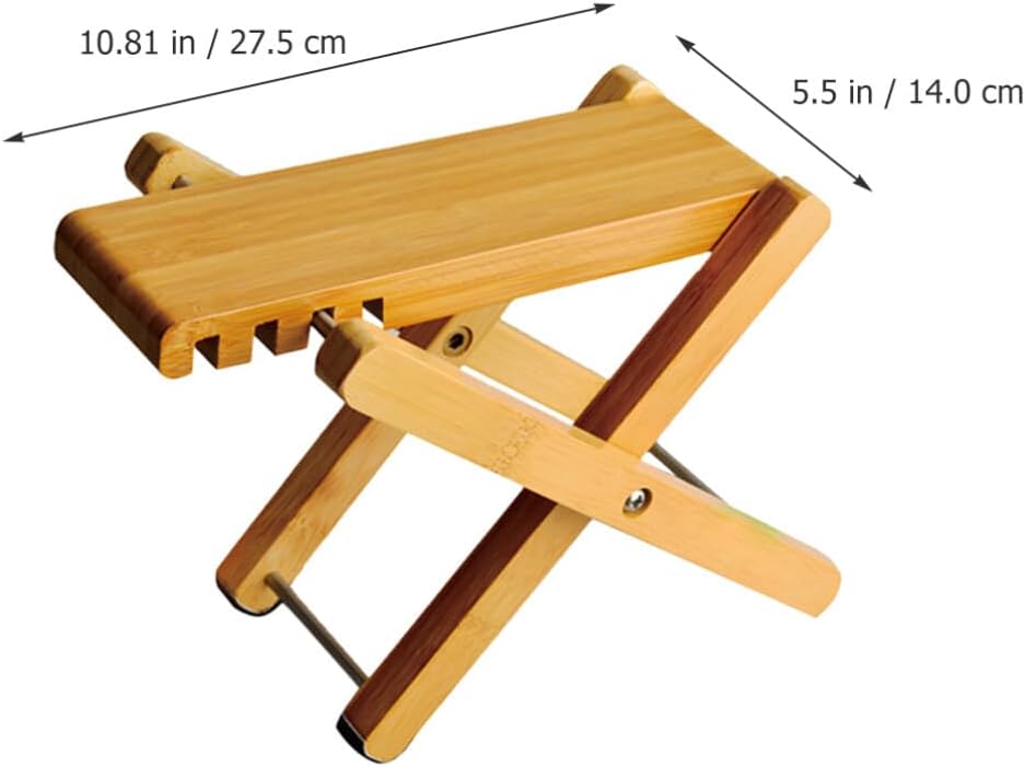 VICASKY Wooden Guitar Stool Portable Folding Design for Guitar Players Compact with Bag for Easy Carrying Durable and Sturdy Footstool for Home Office Use