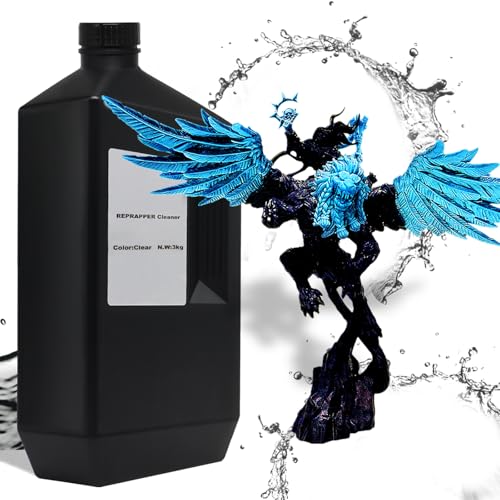 Image of Reprapper 3D Resin Cleaner 3KG, Resin Detergent, Non-Toxic and Low Odor Reusable 3D Printing, 3KG, Compatible with Most 3D Printing Resins,Hand-Friendly 3D Photopolymer Resin Cleaner