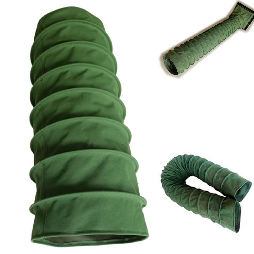 Condotti di aerazione Flessibili per impianti HVAC - Tubo di Ventilazione in Tela per aspirazione Aria, essiccatori e ventilatori - Misure da 5 a 18 Pollici, Lunghezza 1 m (Diametro Interno