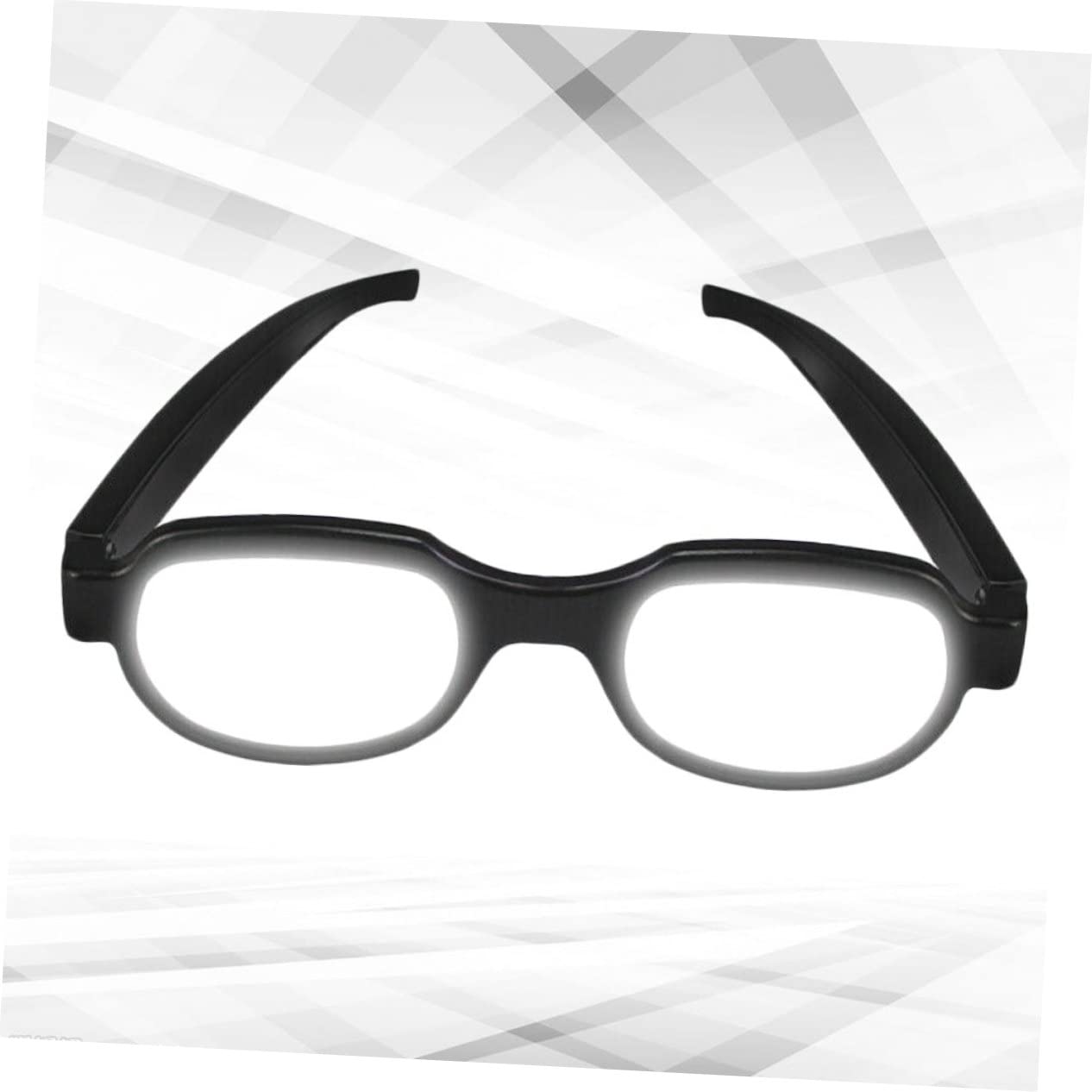 Beavorty Gafas LED Luminosas Usb, Plástico Negro, Modelo Divertido