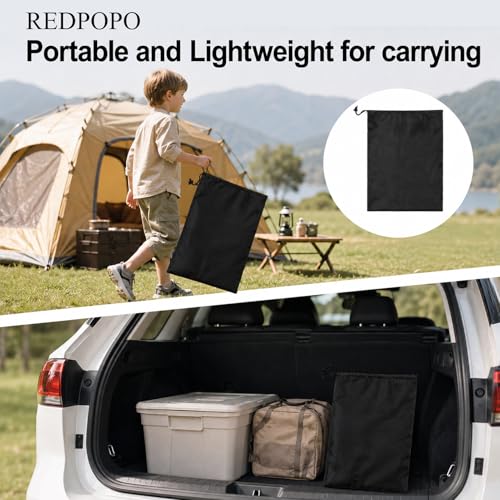 Mesa de Camping Plegable Redpopo Negra Redonda 14x14x20 pulgadas miniatura 3
