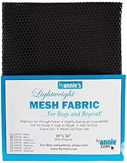 by Annie Light Weight Mesh Fabric 1 8 x 54-inch 100% Polyester Black, Acrylic, Multicoloured, 0.09 x 7.4 x 9.4 cm