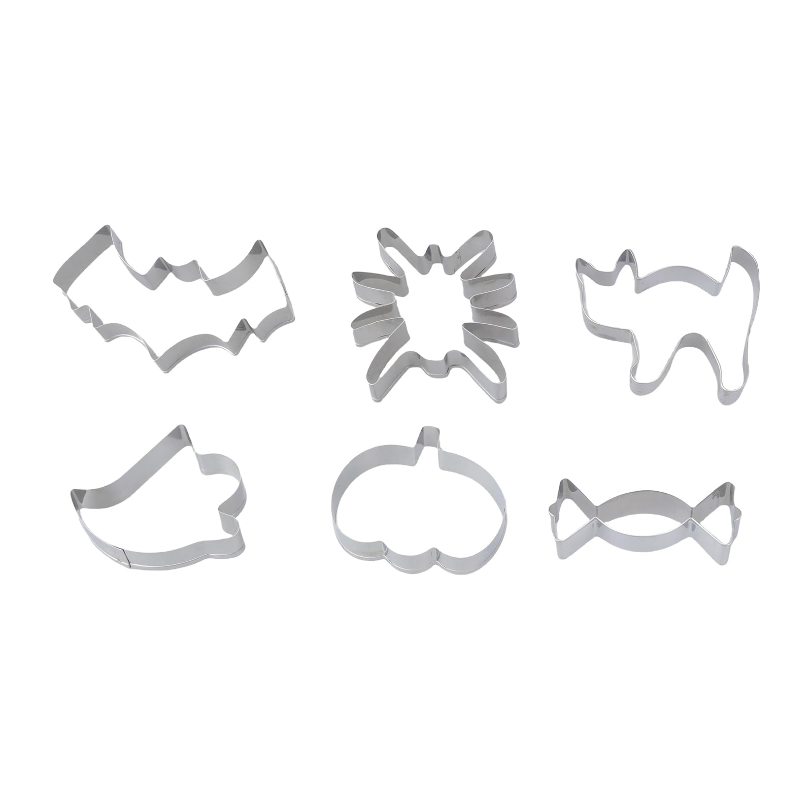 Kalttoy 6Pcs Cookie Cutter Set Cookie Molds Stainless Steel Biscuit Cutter Baking Tool for Candy Chocolate Stainless Steel