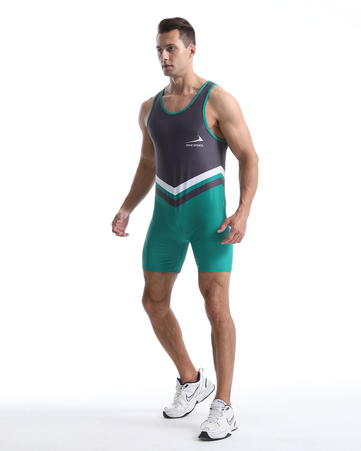 Rane Sports Camisetas sin Mangas de Lucha Libre para hombres, ​traje de lucha libre, camiseta deportiva, mono atlético, levantamiento de pesas, bodysuit de una pieza — view 6