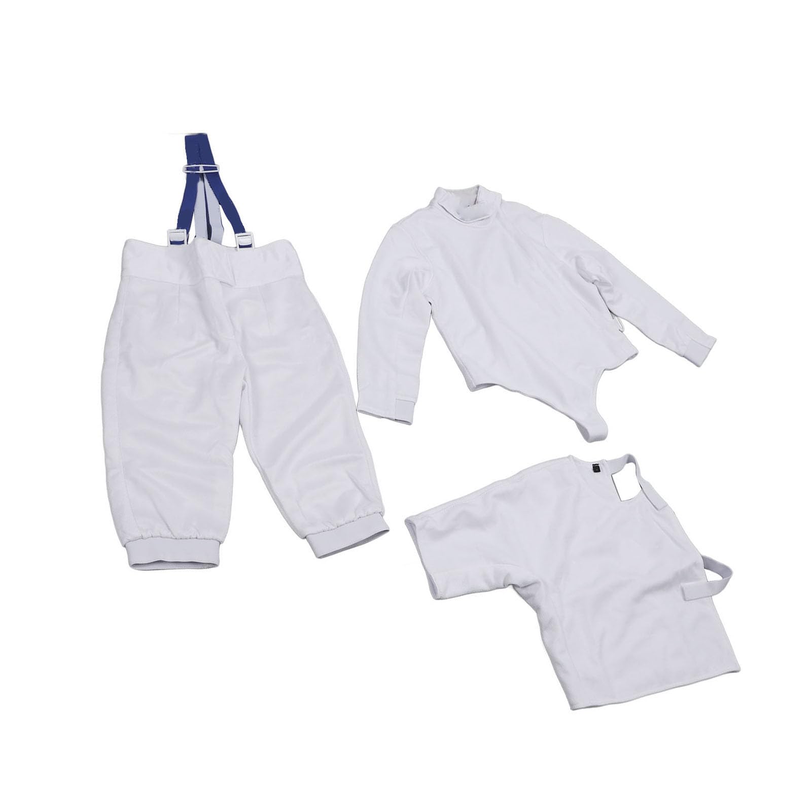 Traje de Esgrima para Niños, Conjunto de Entrenamiento de Tela a Prueba de Puñaladas de Seda de Hielo, Mano Derecha para Competiciones, 1 Camisa, 1 Pantalón, Chaleco