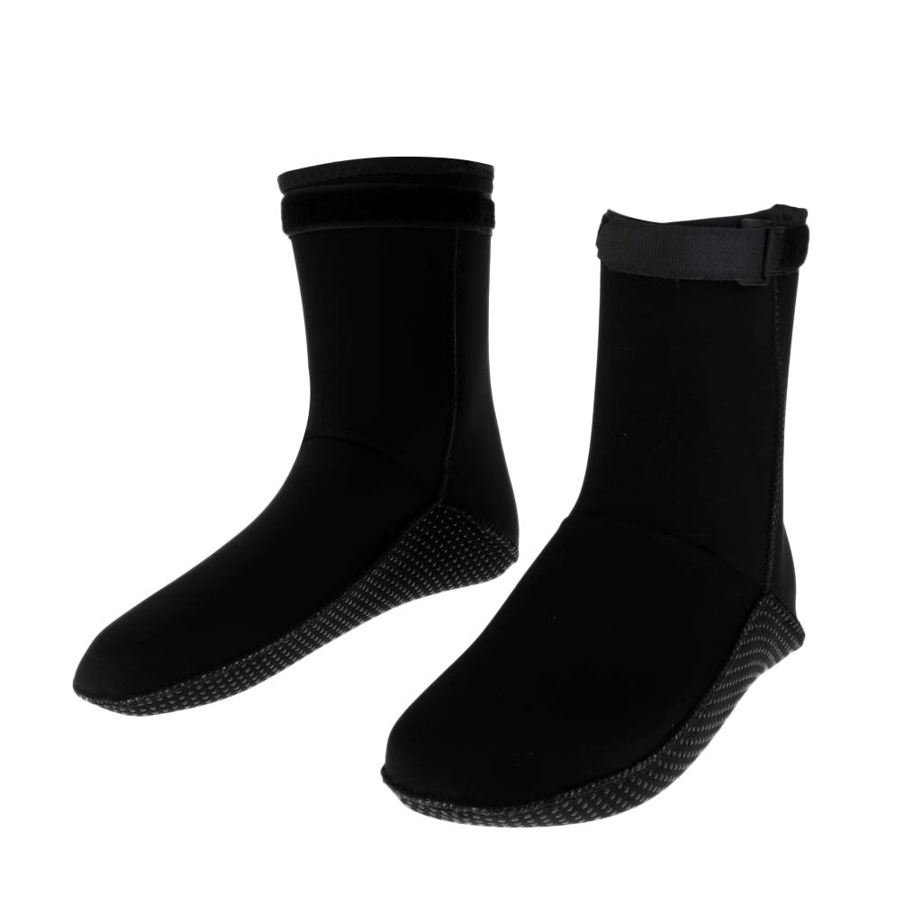 Neopren-Schwimmsocken, 3 mm, für Tauchen, Surfen, Wassersport, Schnorcheln, Größe M, Schwarz
