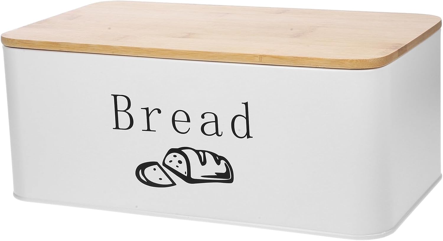 Breathable Kitchen Bread Box White Food Storage Container Dustproof Bread Bin for Countertop Organizer Freshness Preservation