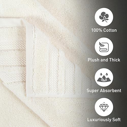 Image of MYTRIDENT Towels for Bath Large Size | Finesse Collection, 1 Piece Bath Towel | 75 cm x 150 cm | 625 GSM, Zero-Twist, Luxuriously Soft, 100% Cotton, Linen