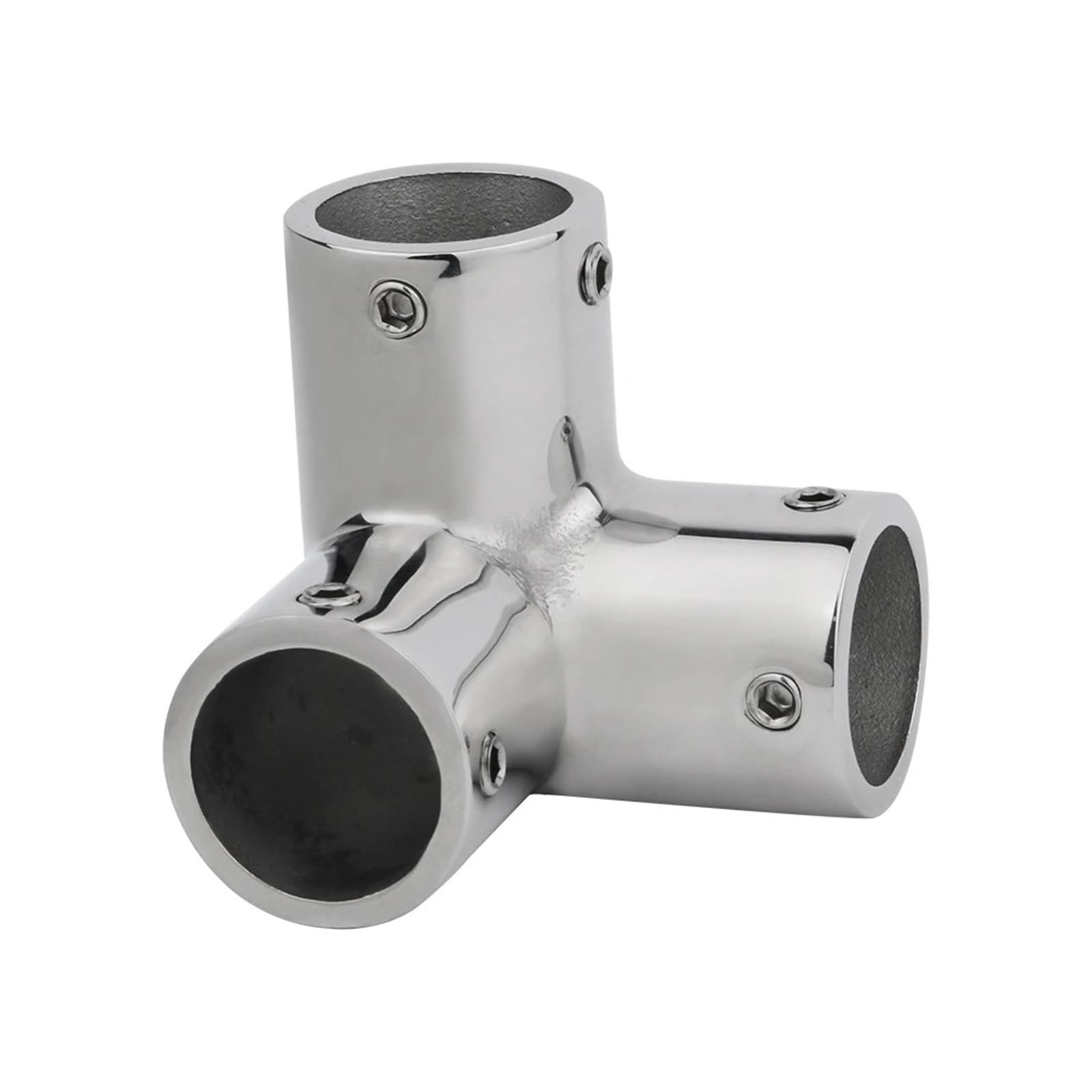 Mtmxalbbr One Color 316 Stainless Steel Boat Hand Marine Rail Fittings 90° 3 Way Corner Elbow Tubing Accessories Hardware(32Mm)