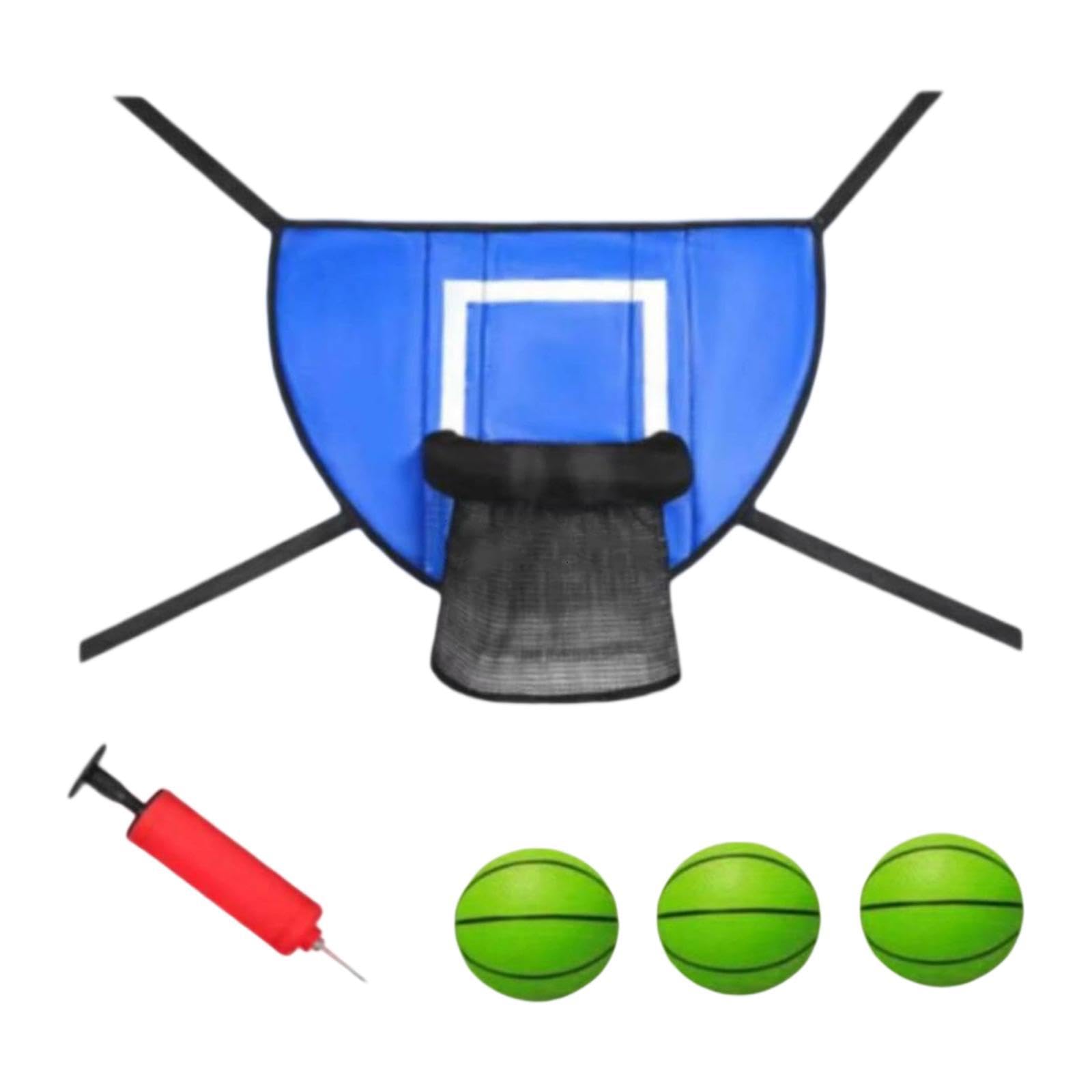 Trampoline Basketball Hoop Attachment Set for Training Kids Most Trampolines Green|Sporting Goods|Team Sports|Basketball|Backboard Systems-picture-19