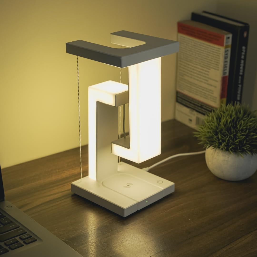 Tensegrity Smart LED Desk Lamp with Wireless Charger USB Charging Port,Touch Control, 3 Lighting Modes-image-5