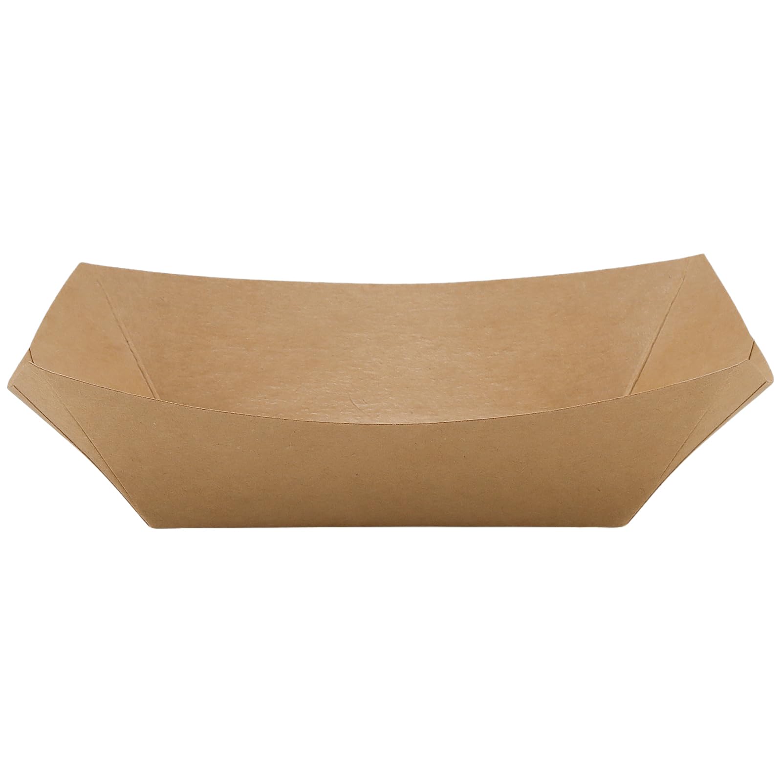 Barquette Alimentaire Jetable - Lot de 250 Bols en Carton Kraft - 16,5 x 12 x 2,5 cm - Marron - Résistant à la Graisse - Pour Frites, Saucisse au Curry, Collations