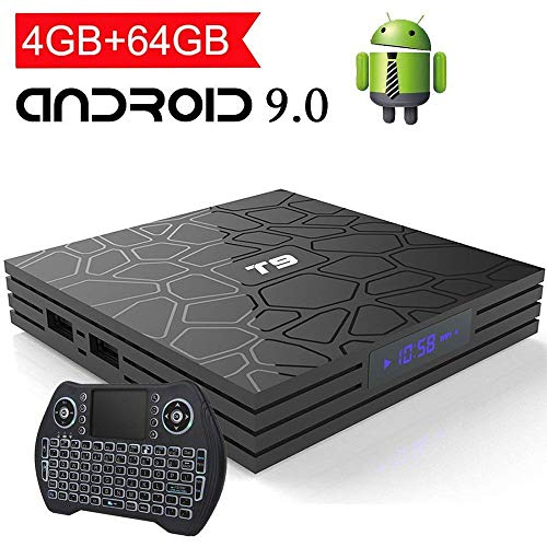 EASYTONE Android 9.0 TV Box 4GB RAM 64GB ROM,Quad Core/ 64 Bits/ BT4.0/