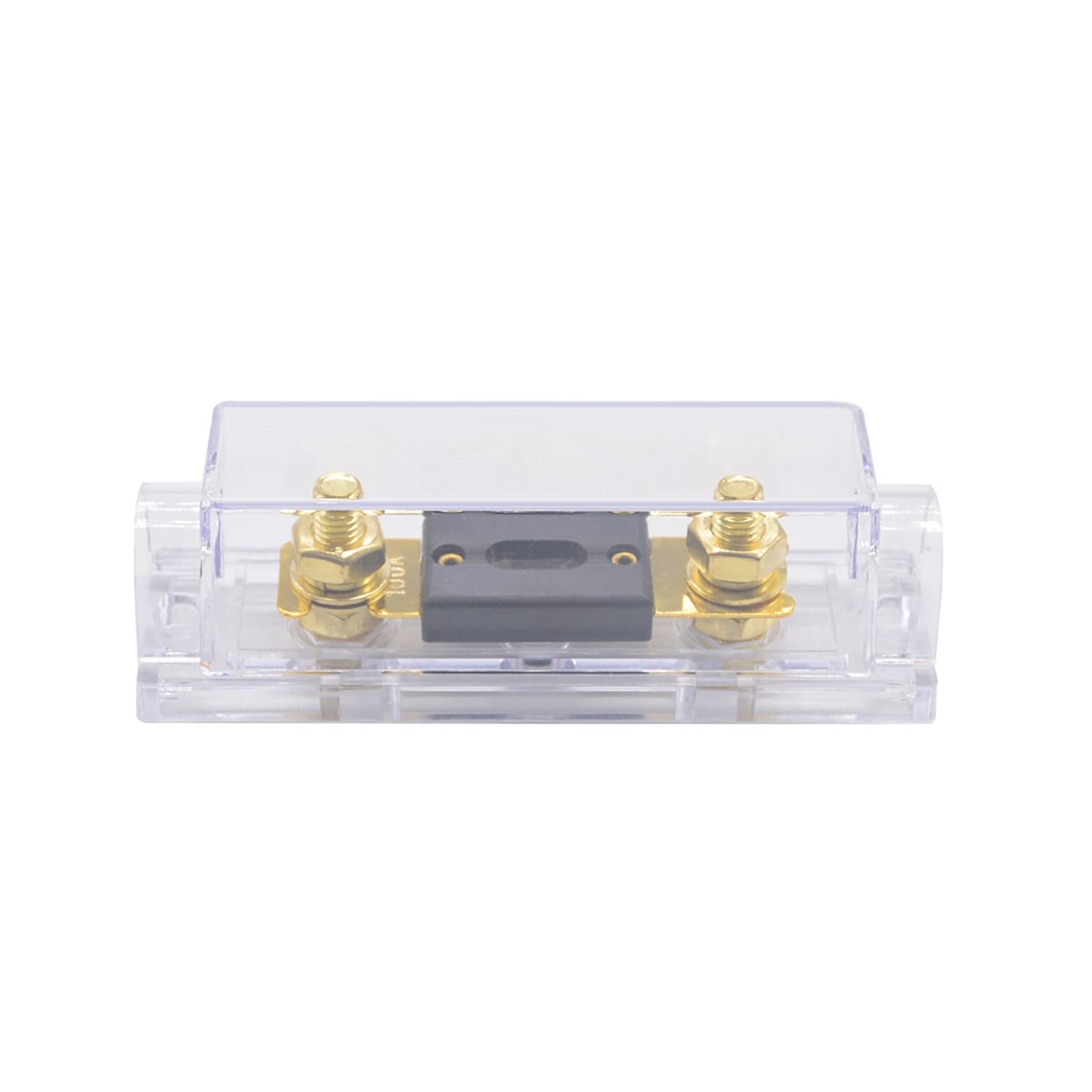 Fusible de respaldo de coche con base de placa 5 0A 60A 80A 100A 120A 150A 200A 250A 300A 400A Fusible de horquilla de protección de circuito (Color : Box With Fuse, Size : 400A)