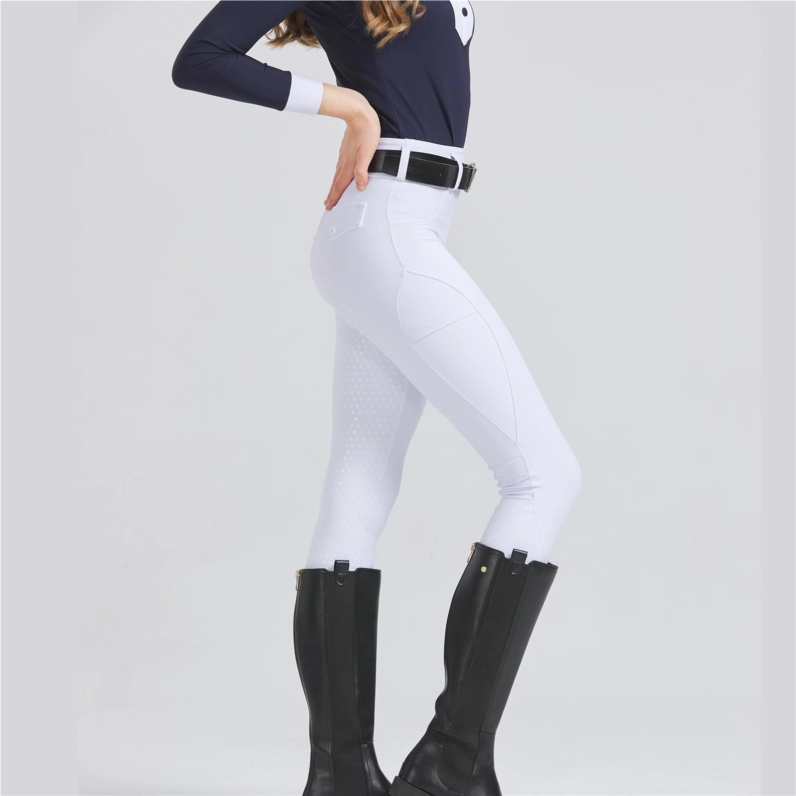 Mallas De EquitacióN Pantalones de equitación silicona antideslizantes, secado rápido y ajustados, for exámenes ecuestres